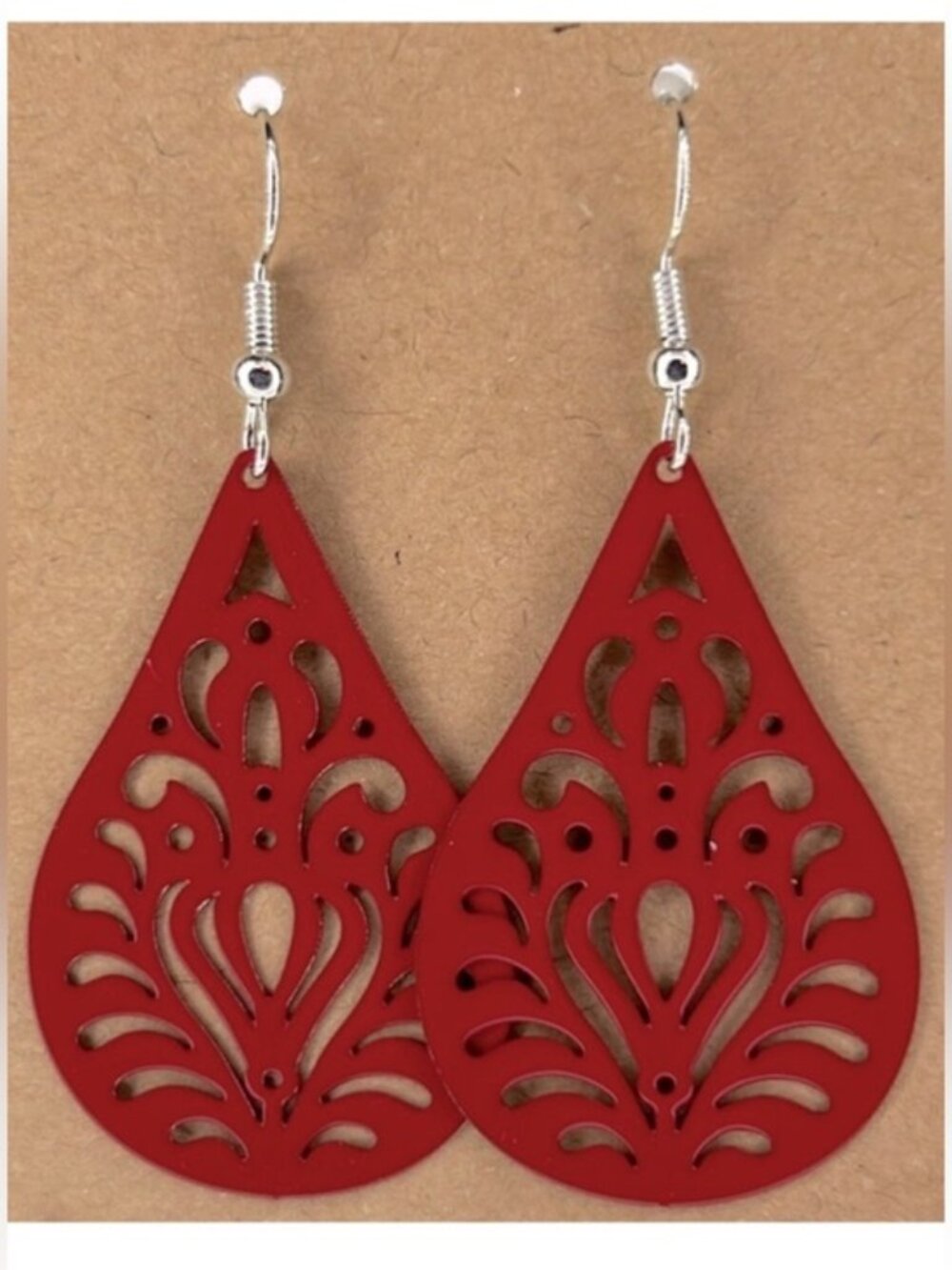 Delicate Brass Teardrop Dangle Earrings Fashion Jewelry